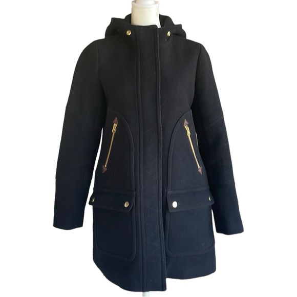 J. Crew Jackets & Blazers - J. Crew Italian Stadium Cloth By NELLO GORI Wool Coat Size 2 Black
